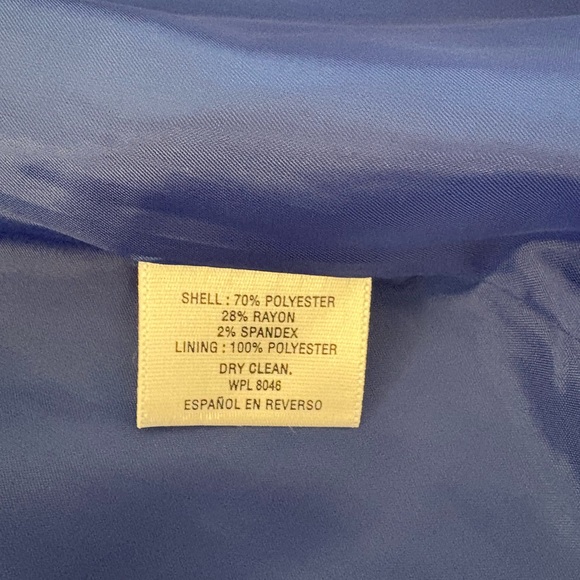 JM Collection Royal Blue Pea Coat – XL - Picture 4 of 5